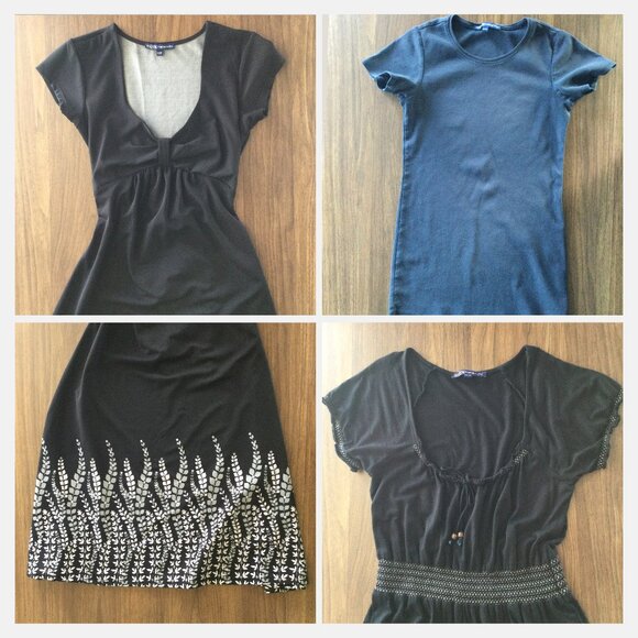 Maternity Wardrobe Bundle – 2 Dresses + 1 Short-Sleeve Sweater - Picture 1 of 13